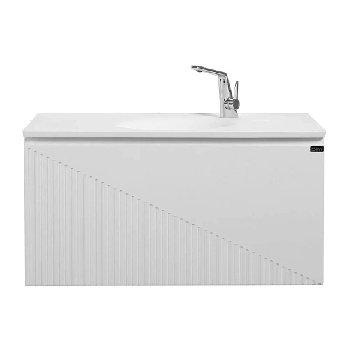 Тумба с раковиной Black&White U918.900-2 Glossy White, Blum направляющие,кварцевая раковина (900x520 9189002 Тумба с раковиной Black&White U918.900-2 Glossy White, Blum направляющие,кварцевая раковина (900x520 9189002