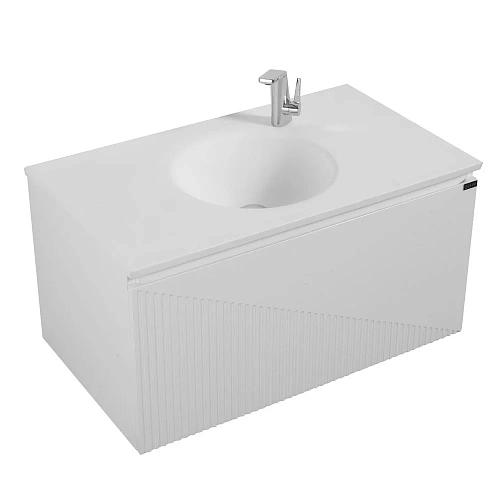 Тумба с раковиной Black&White U918.900-2 Glossy White, Blum направляющие,кварцевая раковина (900x520 9189002 Тумба с раковиной Black&White U918.900-2 Glossy White, Blum направляющие,кварцевая раковина (900x520 9189002