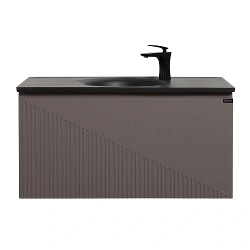 Тумба с раковиной Black&White U918.900-3 Misty Grey, Blum направляющие, кварцевая раковина (900x520x 9189003 Тумба с раковиной Black&White U918.900-3 Misty Grey, Blum направляющие, кварцевая раковина (900x520x 9189003