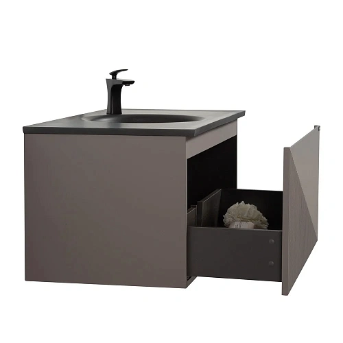 Тумба с раковиной Black&White U918.900-3 Misty Grey, Blum направляющие, кварцевая раковина (900x520x 9189003 Тумба с раковиной Black&White U918.900-3 Misty Grey, Blum направляющие, кварцевая раковина (900x520x 9189003