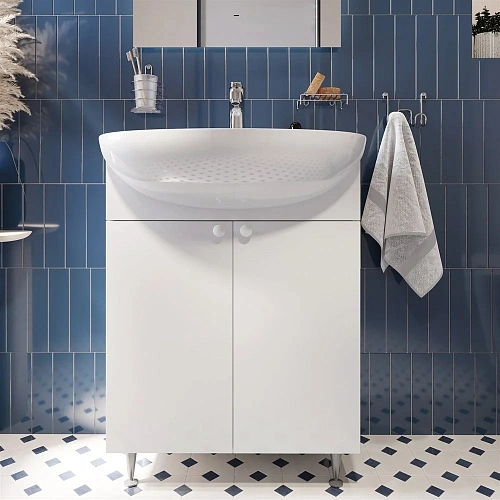 Тумба с раковиной DIWO Анапа 65 напольная, с сифоном 579826 Тумба с раковиной DIWO Анапа 65 напольная, с сифоном 579826