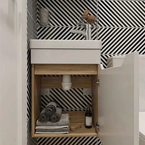 Тумба с раковиной DIWO Архангельск 40 дуб сонома, подвесная 569573 Тумба с раковиной DIWO Архангельск 40 дуб сонома, подвесная 569573