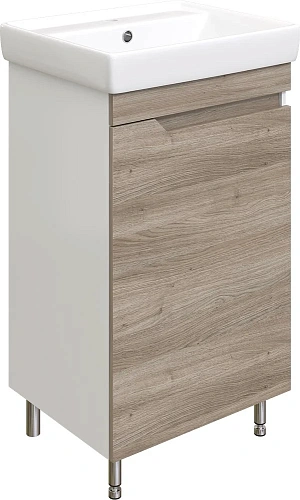Тумба с раковиной DIWO Воронеж 50 напольная, ореховый дубослив, с сифоном 579743 Тумба с раковиной DIWO Воронеж 50 напольная, ореховый дубослив, с сифоном 579743