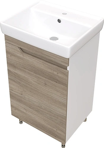 Тумба с раковиной DIWO Воронеж 50 напольная, ореховый дубослив, с сифоном 579743 Тумба с раковиной DIWO Воронеж 50 напольная, ореховый дубослив, с сифоном 579743
