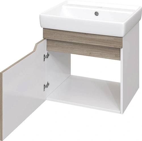 Тумба с раковиной DIWO Воронеж 50 подвесная, ореховый дубослив, с сифоном 579741 Тумба с раковиной DIWO Воронеж 50 подвесная, ореховый дубослив, с сифоном 579741