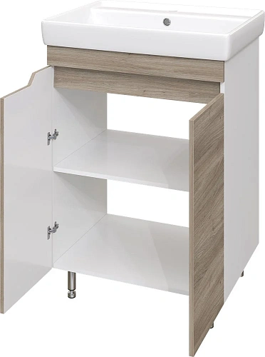 Тумба с раковиной DIWO Воронеж Воронеж 60 напольная, ореховый дубослив, с сифоном 579744 Тумба с раковиной DIWO Воронеж Воронеж 60 напольная, ореховый дубослив, с сифоном 579744