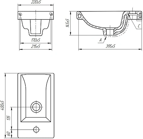 Тумба с раковиной DIWO Псков 40 460520 Тумба с раковиной DIWO Псков 40 460520