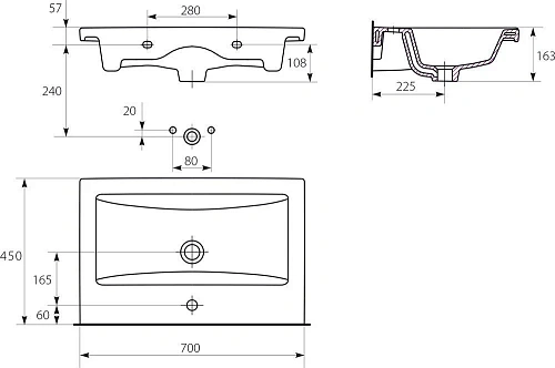 Тумба с раковиной DIWO Ростов 70 461331 Тумба с раковиной DIWO Ростов 70 461331
