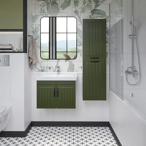 Тумба с раковиной DIWO Сочи 60 подвесная, зеленая 579266 Тумба с раковиной DIWO Сочи 60 подвесная, зеленая 579266