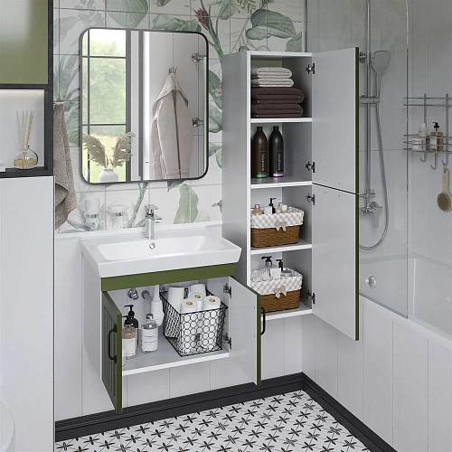 Тумба с раковиной DIWO Сочи 60 подвесная, зеленая 579266 Тумба с раковиной DIWO Сочи 60 подвесная, зеленая 579266