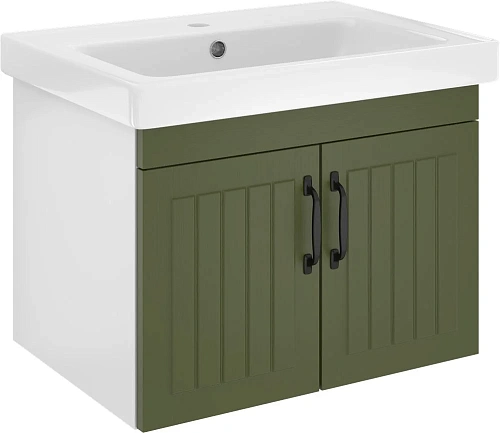 Тумба с раковиной DIWO Сочи 60 подвесная, зеленая 579266 Тумба с раковиной DIWO Сочи 60 подвесная, зеленая 579266