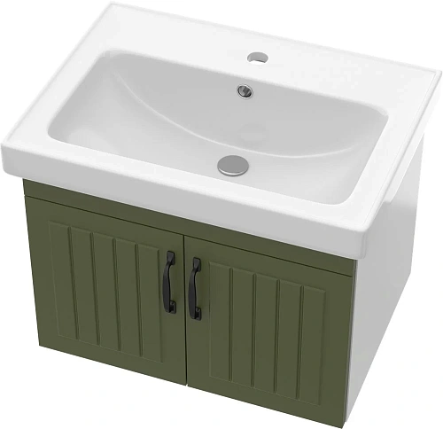 Тумба с раковиной DIWO Сочи 60 подвесная, зеленая 579266 Тумба с раковиной DIWO Сочи 60 подвесная, зеленая 579266