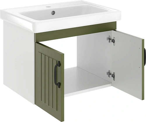 Тумба с раковиной DIWO Сочи 60 подвесная, зеленая 579266 Тумба с раковиной DIWO Сочи 60 подвесная, зеленая 579266