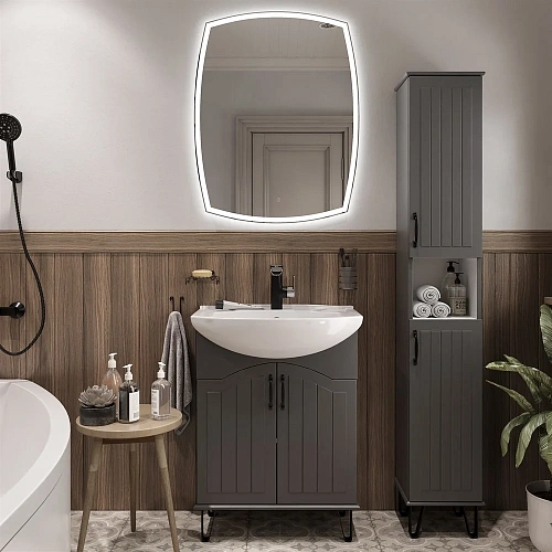 Тумба с раковиной DIWO Сочи 65 антрацит 574188 Тумба с раковиной DIWO Сочи 65 антрацит 574188