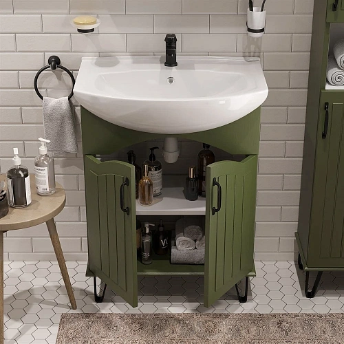 Тумба с раковиной DIWO Сочи 65 зеленая 564065 Тумба с раковиной DIWO Сочи 65 зеленая 564065