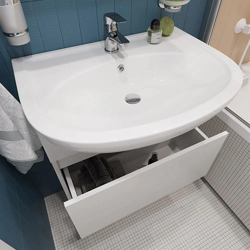 Тумба с раковиной DIWO Тула 65 подвесная, с сифоном 579828 Тумба с раковиной DIWO Тула 65 подвесная, с сифоном 579828