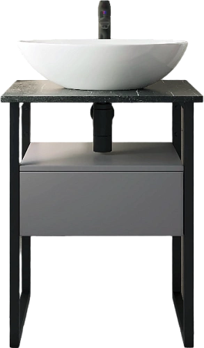 Тумба с раковиной DIWO Элиста 60, антрацит 573400 Тумба с раковиной DIWO Элиста 60, антрацит 573400