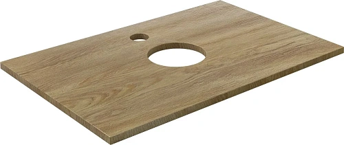 Тумба с раковиной DIWO Элиста 70 светлое дерево с раковиной Moduo 55 Leaf, чёрный муар 573388 Тумба с раковиной DIWO Элиста 70 светлое дерево с раковиной Moduo 55 Leaf, чёрный муар 573388