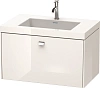 Тумба с раковиной Duravit Brioso BR4601O1022 80 см белый глянцевый