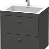 Тумба с раковиной Duravit Brioso BR4605N1022 60 см белый глянцевый Тумба с раковиной Duravit Brioso BR4605N1022 60 см белый глянцевый