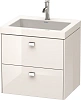 Тумба с раковиной Duravit Brioso BR4605O1022 60 см белый глянцевый