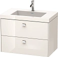 Тумба с раковиной Duravit Brioso BR4606O1022 80 см белый глянцевый Тумба с раковиной Duravit Brioso BR4606O1022 80 см белый глянцевый