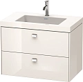 Тумба с раковиной Duravit Brioso BR4606O1022 80 см белый глянцевый Тумба с раковиной Duravit Brioso BR4606O1022 80 см белый глянцевый