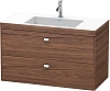 Тумба с раковиной Duravit Brioso BR4607O1021 100 см Орех темный