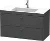 Тумба с раковиной Duravit Brioso BR4607T1022 100 см белый глянцевый