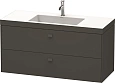 Тумба с раковиной Duravit Brioso BR4608N1022 120 см белый глянцевый Тумба с раковиной Duravit Brioso BR4608N1022 120 см белый глянцевый