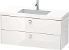 Тумба с раковиной Duravit Brioso BR4608O1022 120 см белый глянцевый
