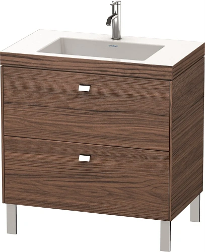 Тумба с раковиной Duravit Brioso BR4701O1021 80 см Орех темный Тумба с раковиной Duravit Brioso BR4701O1021 80 см Орех темный