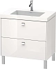 Тумба с раковиной Duravit Brioso BR4701O1022 80 см белый глянцевый