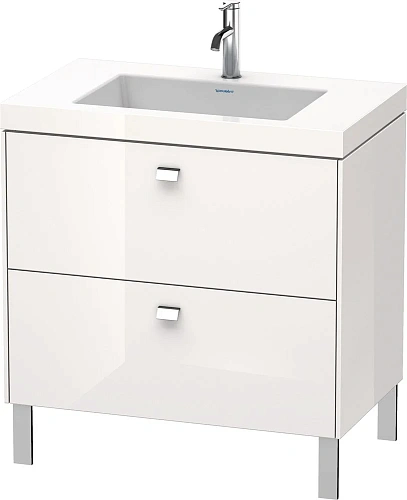 Тумба с раковиной Duravit Brioso BR4701O1022 80 см белый глянцевый Тумба с раковиной Duravit Brioso BR4701O1022 80 см белый глянцевый