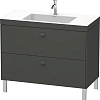 Тумба с раковиной Duravit Brioso BR4702N1021 100 см Орех темный Тумба с раковиной Duravit Brioso BR4702N1021 100 см Орех темный