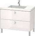 Тумба с раковиной Duravit Brioso BR4702O1022 100 см белый глянцевый Тумба с раковиной Duravit Brioso BR4702O1022 100 см белый глянцевый