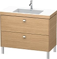 Тумба с раковиной Duravit Brioso BR4702O1052 100 см Европейский дуб Тумба с раковиной Duravit Brioso BR4702O1052 100 см Европейский дуб