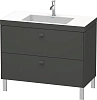 Тумба с раковиной Duravit Brioso BR4702T1022 100 см белый глянцевый