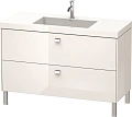 Тумба с раковиной Duravit Brioso BR4703O1022 120 см белый глянцевый Тумба с раковиной Duravit Brioso BR4703O1022 120 см белый глянцевый