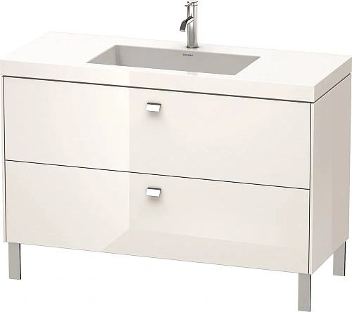 Тумба с раковиной Duravit Brioso BR4703O1022 120 см белый глянцевый Тумба с раковиной Duravit Brioso BR4703O1022 120 см белый глянцевый
