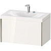 Тумба с раковиной Duravit XVIU XV4610EB122C 80 см белый глянцевый