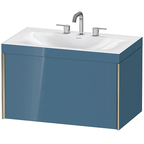 Тумба с раковиной Duravit XVIU XV4610TB147C 80 см Каменно-синий глянцевый Тумба с раковиной Duravit XVIU XV4610TB147C 80 см Каменно-синий глянцевый