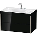 Тумба с раковиной Duravit XVIU XV4615EB140C 80 см черный глянцевый Тумба с раковиной Duravit XVIU XV4615EB140C 80 см черный глянцевый