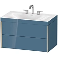 Тумба с раковиной Duravit XVIU XV4615TB147C 80 см Каменно-синий глянцевый Тумба с раковиной Duravit XVIU XV4615TB147C 80 см Каменно-синий глянцевый