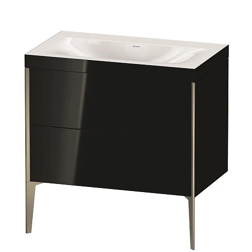 Тумба с раковиной Duravit XVIU XV4710NB140C 80 см черный глянцевый Тумба с раковиной Duravit XVIU XV4710NB140C 80 см черный глянцевый