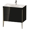 Тумба с раковиной Duravit XVIU XV4710OB140C 80 см черный глянцевый Тумба с раковиной Duravit XVIU XV4710OB140C 80 см черный глянцевый