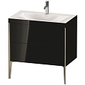Тумба с раковиной Duravit XVIU XV4710OB140C 80 см черный глянцевый Тумба с раковиной Duravit XVIU XV4710OB140C 80 см черный глянцевый