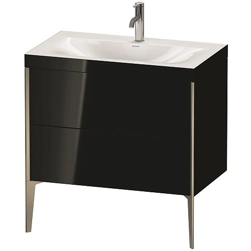 Тумба с раковиной Duravit XVIU XV4710OB140C 80 см черный глянцевый Тумба с раковиной Duravit XVIU XV4710OB140C 80 см черный глянцевый