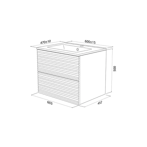 Тумба с раковиной IDDIS Bild (BIL60G0i95K) подвесная, 60 см, темно-серый Тумба с раковиной IDDIS Bild (BIL60G0i95K) подвесная, 60 см, темно-серый