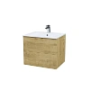 Тумба с раковиной IDDIS Bild (BIL60V0i95K) подвесная, 60 см, дуб светлый
